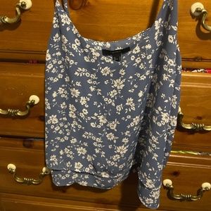 Blue Floral Blouse